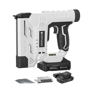BIELMEIER 20V Industrial/DIY Cordless Nail Gun 18 Gauge 2-1 Upholstery Carpentry Electric Staple Gun 2.0Ah Battery 1600 Staples
