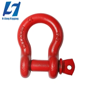 Wholesale China High Quality Forged Bow Shackles Carbon/Alloy Steel Galvanized/Powder Coated Mining Rigging Hardware US EU JIS