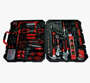 Handyman Tool Kit Carbon Steel Multi-Style Home Repair Manual Tools Set Gift Idea Hardware Tool Box Set Various Sizes