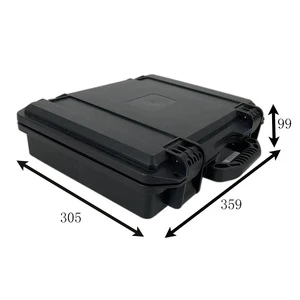 DPC052-1 High-quality Black Hard Plastic Storage Tool case Tools Box With Foam 359*305*99mm