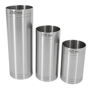 Stainless Steel Food Grade Thimble Wine Measures 125ml/175ml/250ml Bar Jigger Spirit Shot Measure Reusable Portable