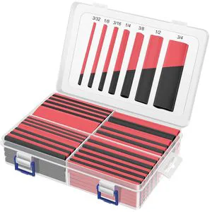 Metal Heat Shrink Tubing Kit with 8 Sizes Cable Sleeve Tube Assortment