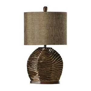 Decorative Table Lamp With Brown Lamp Shade Golden Table Lamp For Home Villas Decorative Lighting
