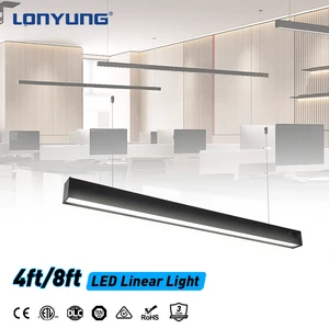Lonyung Indoor Office Long Hanging Lighting Linkable Pendant Lighting Square Led Linear Light For Office Barber Supermarket