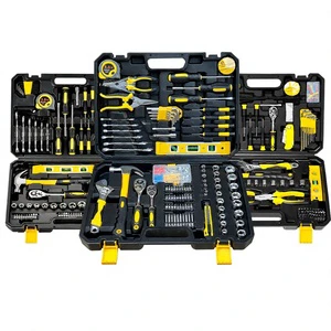 108-Piece Carbon Steel Tool Set Household Hardware & Hand Tool Combo Auto Repair Kit with Plastic Carrying Case-Wholesale for