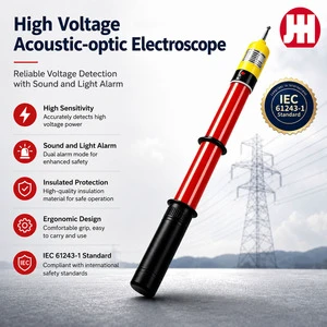 High Voltage Acousto-optic Electroscope Sensitive And Reliable IEC 61243-1 Compliant HV Voltage Detector Safety Testing Stick
