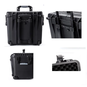 Heavy Duty IP67 Waterproof Trolley Plastic Tool Box with Foam for Industrial Equipment Storage Transportation Custom Logo/Color
