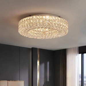 New Product Lighting Golden Round Shining Luxury Wedding Decor Furnishing Living Room Bedroom Lustre Lamp