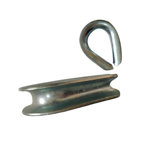 Qingdao China American Heavy G414 Galvanized Chicken Heart Ring Type D Thimble Wire Rope Protective Sleeve