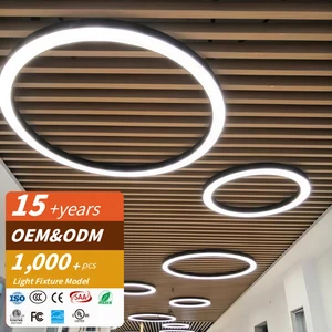 RONSE Creative Architectural Grade Aluminum LED Linear Curved Linkable Pendant IP20 3-Year Warranty Office Dining Room Dimmable