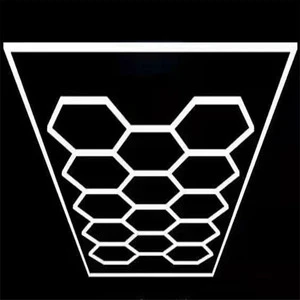 Easy Installation DIY Super Bright 6000K 6*8ft 680W LED Honeycomb Garage Light for Car Workshop Hexagon Garage Light