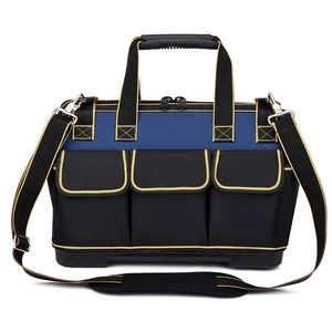 Heavy Duty Thickened Oxford Cloth Plastic Base Hardware Tool Kit Multifunctional Tool Bag Large Maintenance Storage Bag