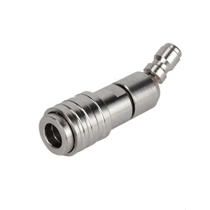 360 Degree Swivel Self Lock Connector Rotary 1/4 Quick Connector Pivoting Coupler for Pressure Washer Nozzle Gun