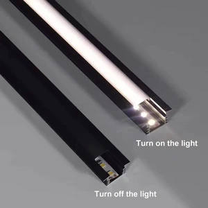 Black LED Linear Light Slim Aluminum Profile With Diffuser For Cabinet Lighting Indoor Decoration Office Commercial Lighting
