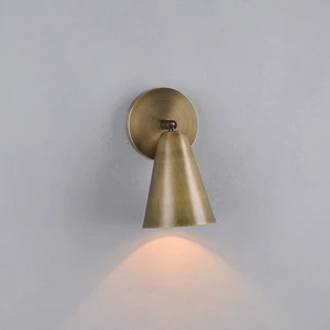 American Brass Corridor Fill Light Retro Restaurant bar Atmosphere Lamp Hotel Corridor Small Wall Lamp Bedroom Bedside Lamp