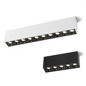 LED Surface Ceiling-Mounted Modern Minimalism Long Strip Spotlight Full-Spectrum Rectangular Linear Light Living Dining Grille
