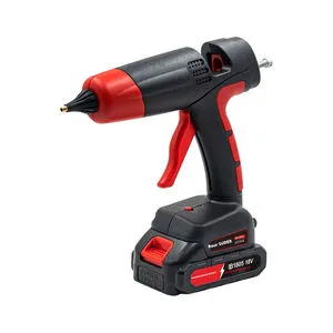 JRXC New Portable Electric Cordless Lithium-Ion Plastic Hot Glue Gun Aluminum Nozzle 7mm Glue Stick 80W Output Professional
