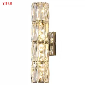 Luxury Bedside Decoration Lighting Wall Lamp Living Room Bedroom Bedside Lamp Villa Hotel Crystal Wall Light