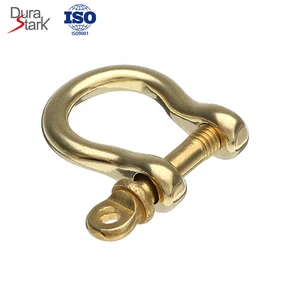 Solid Brass Bow Shackle for DIY Webbing, Handcrafted Connector for Creative Projects and Custom Assemblies