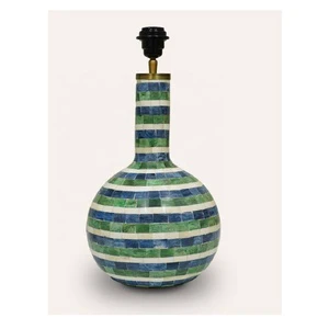 Bone Lamp without Shade Stripe with Mosaic Pattern for Living Room Halway Bedroom Table Display Accent Office & Home Decor Lamp