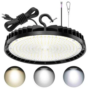 UFO LED High Bay Light 100W LED Shop Lights With US Plug Hanging Hook Commercial Bay Lighting For Warehouse Factory Barn Shop