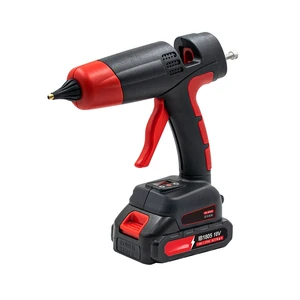 Professional Rechargeable Portable Hot Melt Glue Gun with Copper Nozzles and Safety Lock for DIY Grade