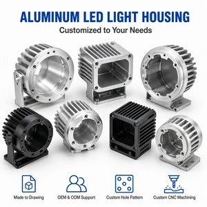 Custom Precision CNC Aluminum LED Light Housing for Lighting Module Electronics Cooling and Industrial Equipment