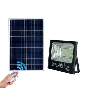 100w 200w 500w Highlight Floodlight Lamp Waterproof Ip67 ABS Stadium Garden Solar LED Flood Light with Remote 500w Solar Lamp