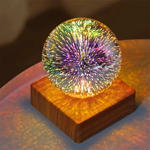 Factory Direct Supplied 3D Table Lamp Firework Love-Heart Holiday Decoration Ornaments Modern Ball Led Night Lighting