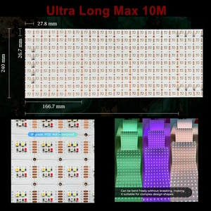 10M SMD2835 RGBW Ultra Long Flexible LED Sheet Panel DC24V Cuttable Backlight For Modern Hotel Onyx Stone