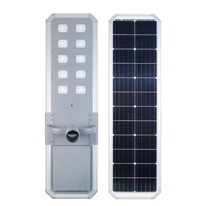 Monocrystalline Silicon High-Efficiency LED Solar Panel IP66 Rated Aluminum Housing Commercial Street Light 6500K