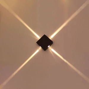 High Quality 4W square Led Cross Star Wall Lamp Indoor Sconce Lighting Trick Light with Factory Price