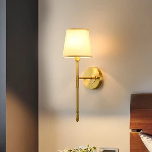 Cross-border all-copper bedside wall lamp, tea house hanging wire cage , living room TV background , best-selling b