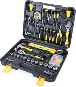 Portable Toolbox Storage Case Home Tool Kit 108pcs Portable Complete Basic Repair General Hand Tool Sets