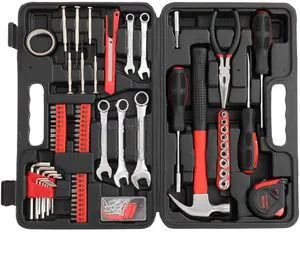 148 Pcs Iron Household Tool Set,Portable Complete Basic Repair General Hand Tool Sets House Repairing Hand Tools Kits