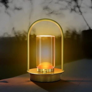 Modern Touch Table Night Light Lantern Lamp Table Lamp Rechargeable Wireless Table Lamp For Outdoor Event Ktv Bar Cafe Bedroom