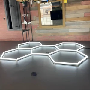 Hexagon Garage Lights Dimmable Overhead Garage Lighting Garage Detailing Lights