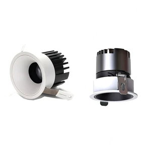 LED Downlight Aluminum Body LED Full Spectrum Cri98 Deep Anti Glare 3color Villa Wall Washing Lamp Embedded COB Spotlight