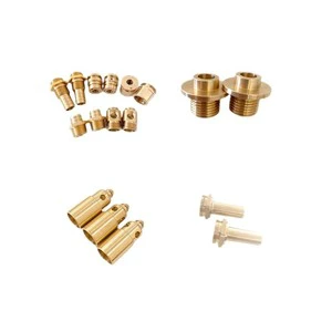 Custom CNC Machined Stainless Steel/Brass Fittings High Precision Lathe Turning Copper Threaded Nozzle Connector Parts