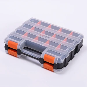 Double Side Tools Box Organizer Portable Tool Box Hardware Tool Arrangement Box Toolbox Container for Screws Nuts Small Parts