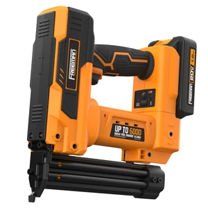 Freeman 1-1/4 Inch 18 Gauge 2-in-1 20V Electric Cordless Brad Nailer and Narrow Crown Stapler With Battery