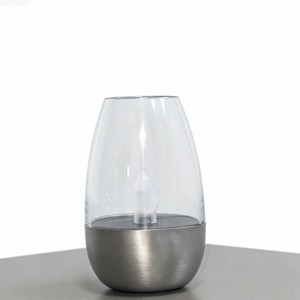 New Retro Nostalgia Design Solar-Powered Outdoor Waterproof Stainless Steel Wine Cup LightPatio Table Lamp for Villas Gardens