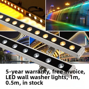 Aluminum LED Wall Washer Light Outdoor Waterproof IP67 Linear Contour Exterior Wall Spotlight for Signboard