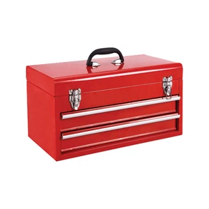 Portable Steel Tool Box & Case with 2 Drawers Non-Slip Buckle Closure Powder Coated-OEM/ODM Customizable for Automotive Repair