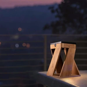 Outdoor Solar LED Garden Floor Backyard Light with Wooden Frame Durable, Weatherproof, for Decorative Lighting Along Paths