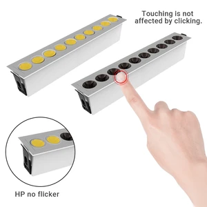 Modern Design Rectangular LED Ceiling Light Aluminum Slim Recessed Grille Surface Mounted Liner Grille Indoor Office Use