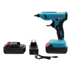 Electric DIY Hot-Melt Glue Gun With Aluminum Nozzle Single Temperature Silicone Hot Glue Pistol Rifle Electric Power Source