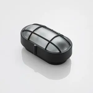 P2121-E27 18W IP54 E27 Lampholder Outdoor Waterproof Oval Wall Light Surface Mounted Bulkhead Lamp Bulkhead Grille Wall Light