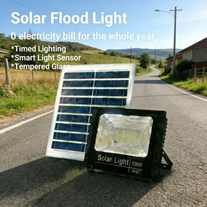 Solar Street Flood Lights Wall Mounted Outdoor Solar Lamp 100W 200W 300W IP67 Waterproof LED