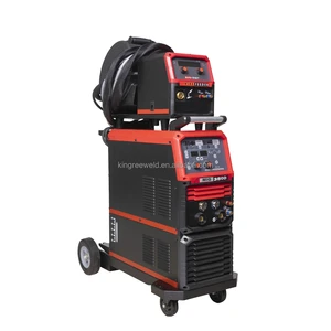 MIG350DW Water Cooled High Speed Pulse Multi Function MIG MAG Welder Economic Version with Gas Cylinder Rack
